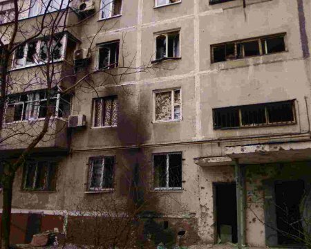 Фото разрушений г.Мариуполь, м-н Восточный. "Магнетто". 24.01.2015