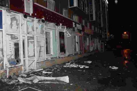 Фото разрушений Донецк, Шахтерская площадь 01.02.15