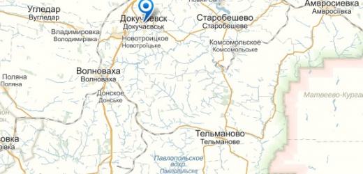 На окраинах Докучаевска вечером 14 апреля шли бои