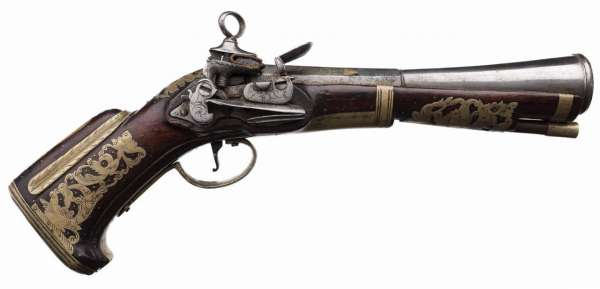 Испанский мушкетон-пистолет с латунным прибором