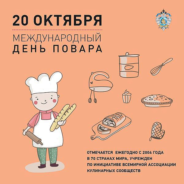 20 октября 2021 - Международный день повара