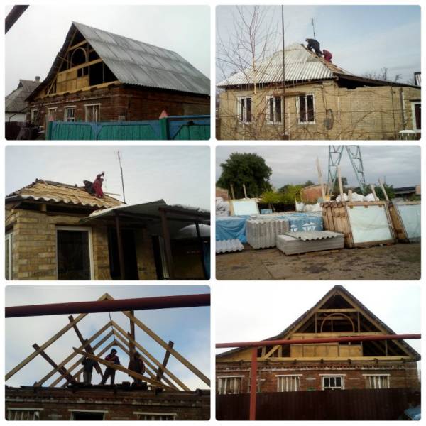 В Горловке продолжается восстановление частных домов разрушенных во время боевых действий