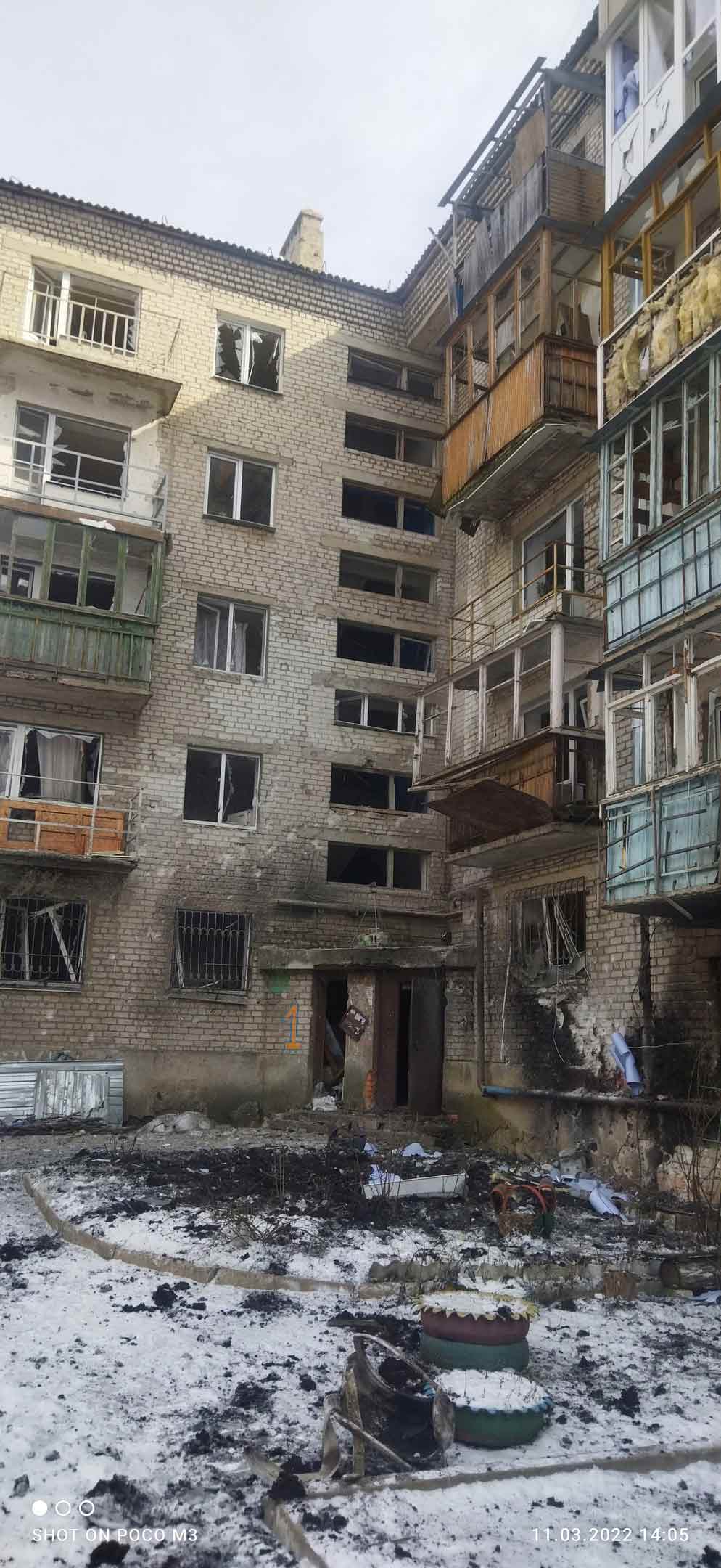 Сводка разрушений Донбасса за 11.03.2022