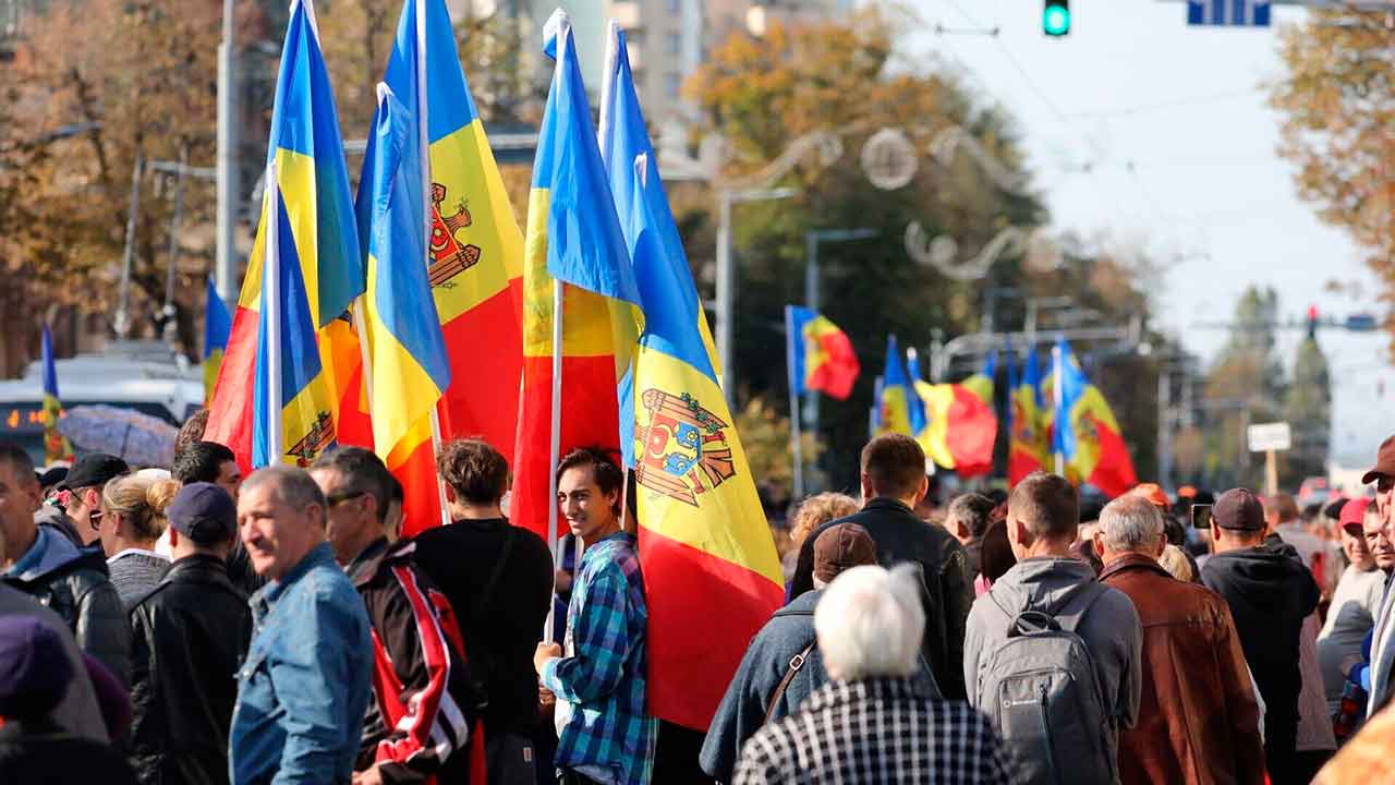 Антиправительственные демонстрации в центре Кишинева