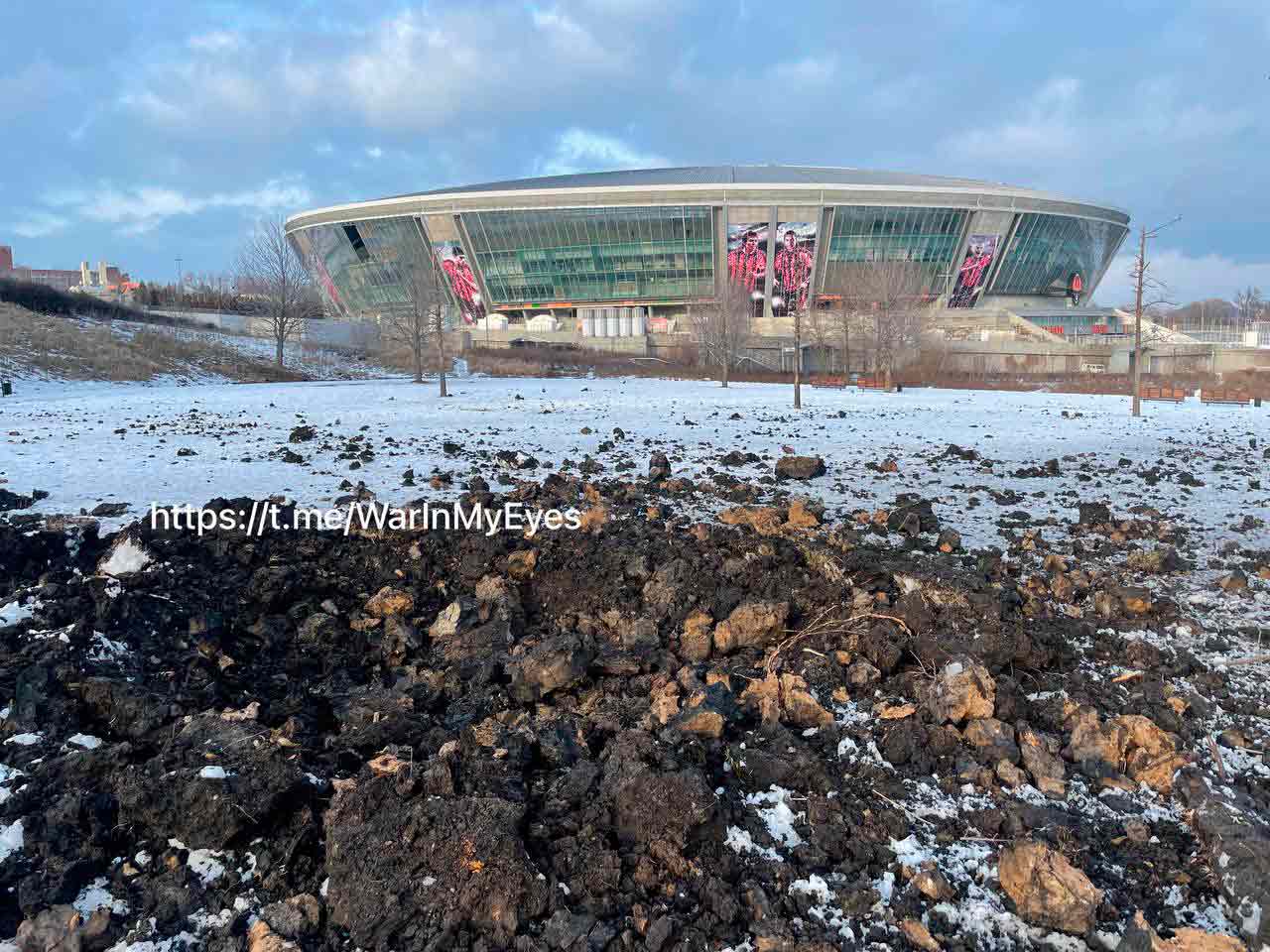 Обстрел центра Донецка 19.02.2023