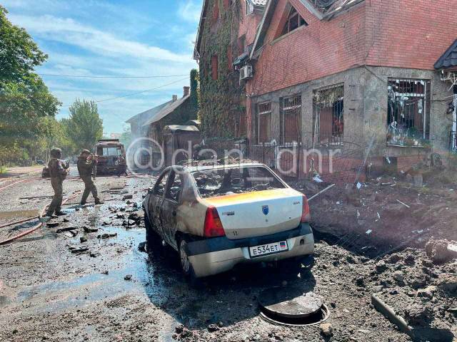 Обстрел центра Донецка 31 июля 2023