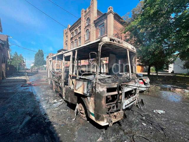 Обстрел центра Донецка 31 июля 2023