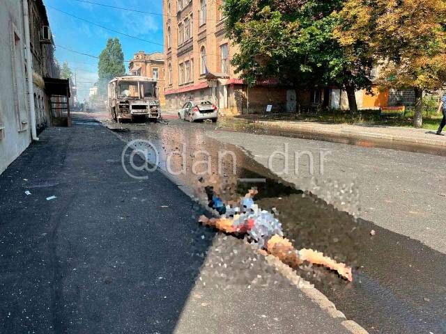 Обстрел центра Донецка 31 июля 2023